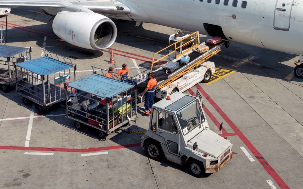 Overhead view of a terminal truck with trailers Baoli Forklifts: An Economic Solution, HTX Material Handling, Houston