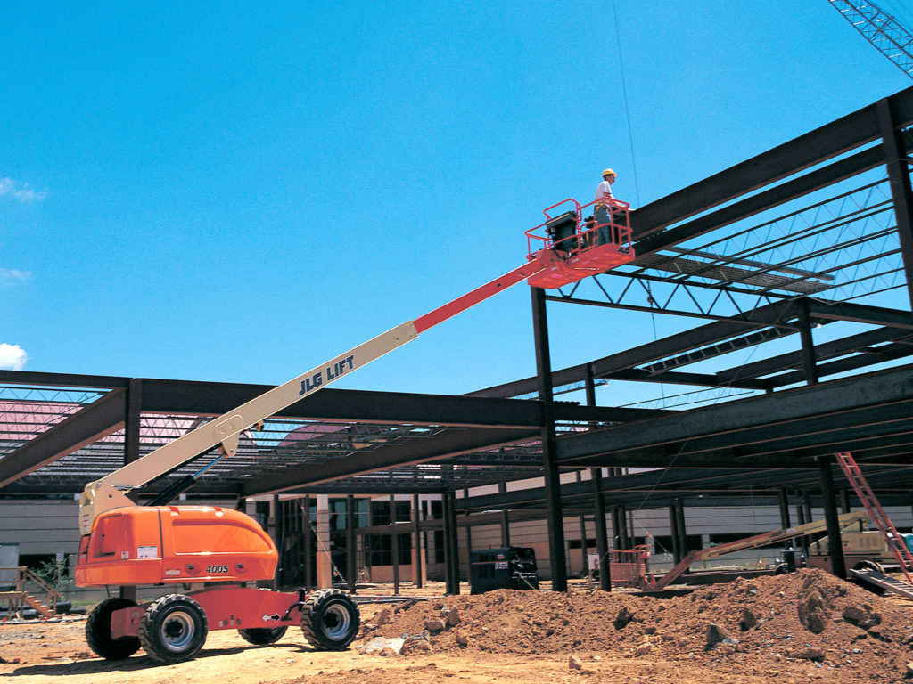 Side view of various scissor lifts